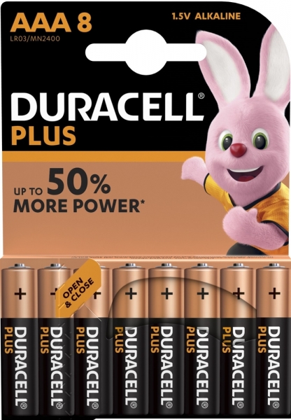 Duracell Micro MN2400 AAA Plus Power in 8er-Blister Standard